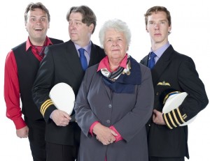 John Finnemore, Roger Allam, Stephanie Cole and Benedict Cumberbatch in Cabin Pressure © Pozzitive Productions / BBC