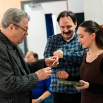 Roger Allam (Winston Churchill), Peter Fobes (Joseph Stalin), Tamara Greatex (Svetlana Stalin), © Tristram Kenton